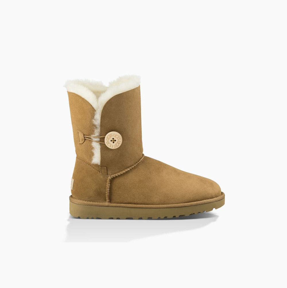 UGG Bailey Button II Brown Boots for Women (AWXU23974)